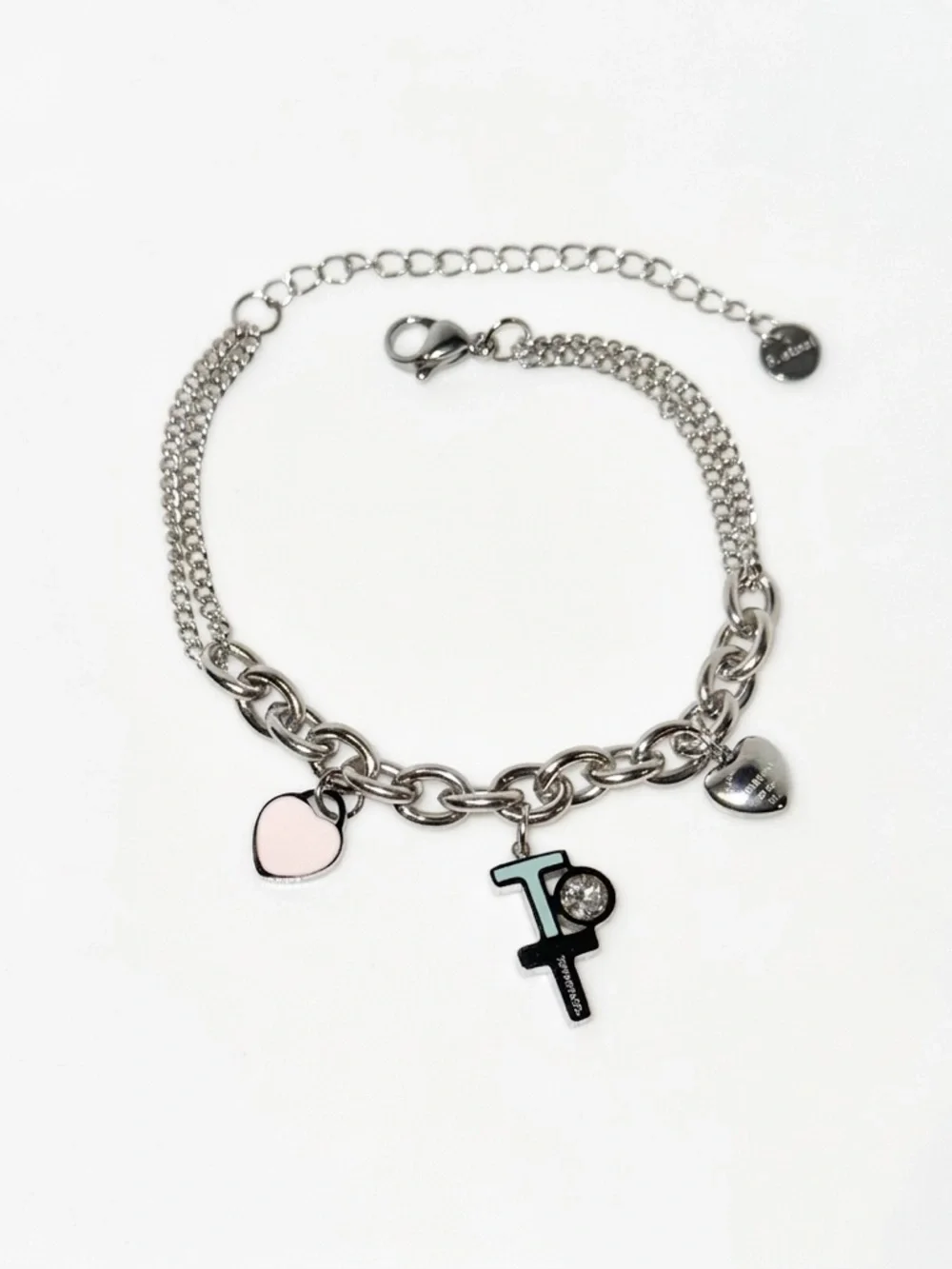 Silver Heart Charm Bracelet